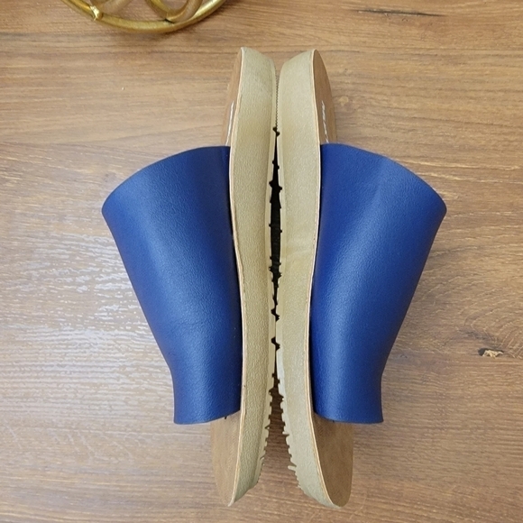 Muk Luks About Face Blue Slip on Toe Wrap Sandals Size 6 - Picture 7 of 16